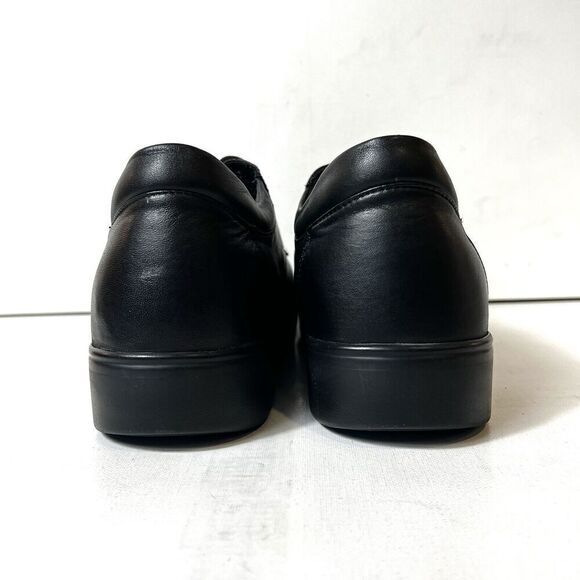Apex Ambulator Diabetic Comfort Black Leather Shoe Men 10-11 Lace Up Women 11-12 - Picture 9 of 13